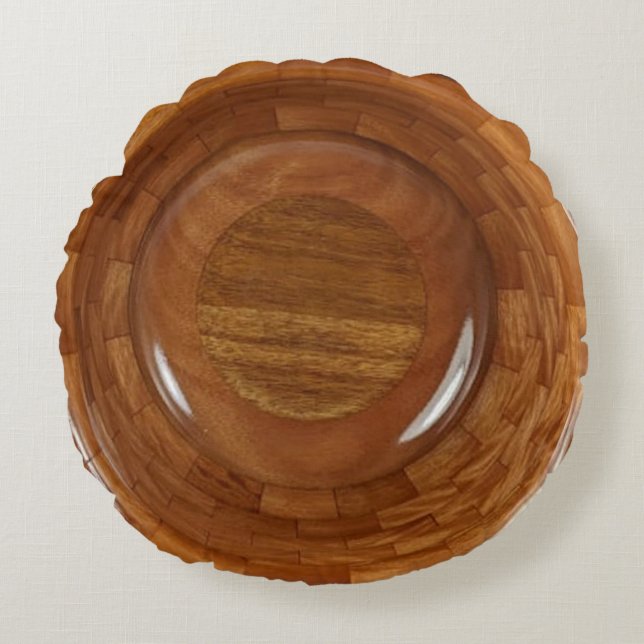 MAHOGANY SEGMENTED BOWL RUNDES KISSEN (Vorderseite)