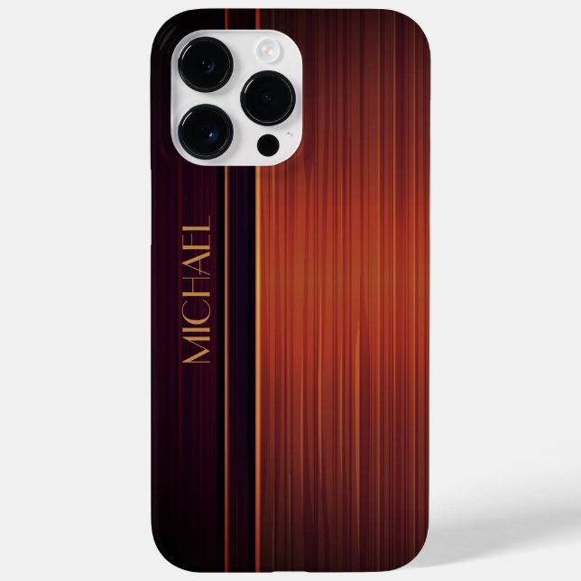 Mahogany Textured Style Personalisiert Name Case-Mate iPhone Hülle (Rückseite)