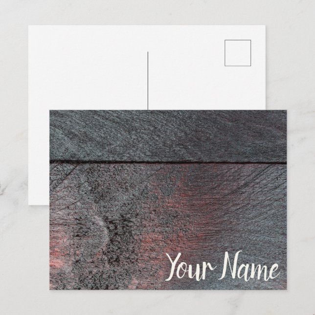 Mahogany wood background used look feiertagspostkarte (Vorne/Hinten)