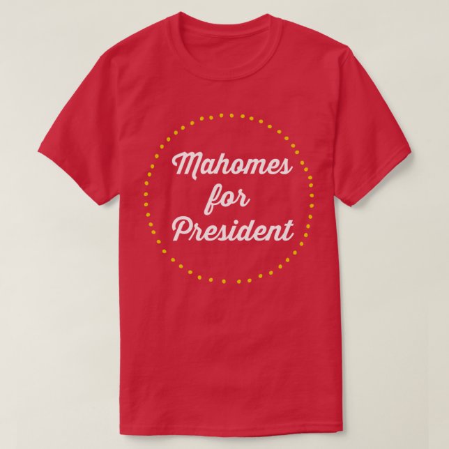 Mahomes für Präsident T-Shirt (Design vorne)