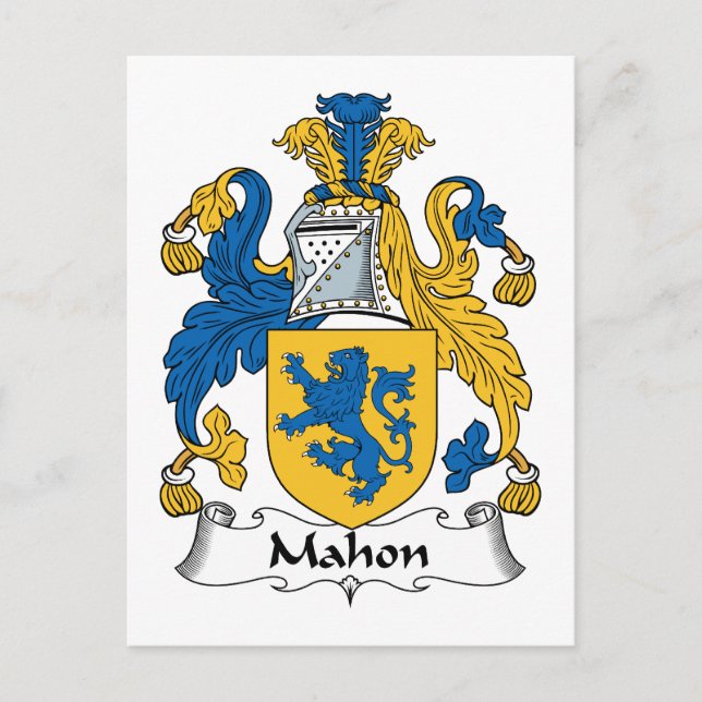Mahon Familienwappen Postkarte (Vorderseite)