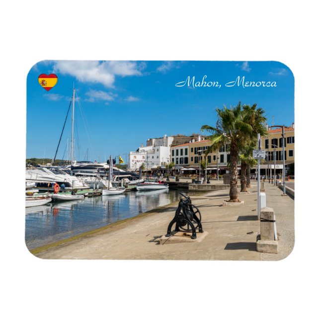 Mahon und Paseo maritimo - Menorca, Spanien Magnet (Horizontal)
