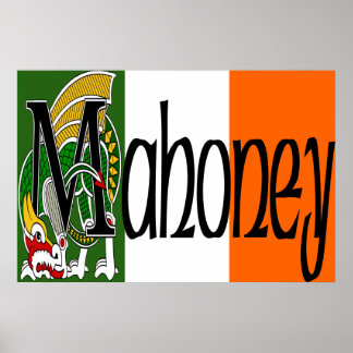 Mahoney Celtic Dragon Print Poster