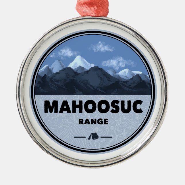 Mahoosuc Range New Hampshire Maine Camping Ornament Aus Metall (Vorne)