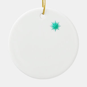 Mährische Sternenreihe - Türkis Keramik Ornament