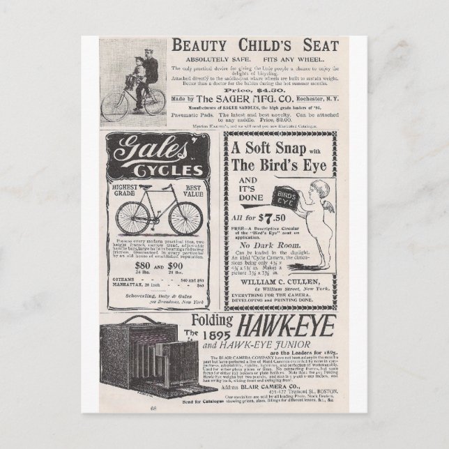 Mai 1895 Harper's Ads Postkarte (Vorderseite)