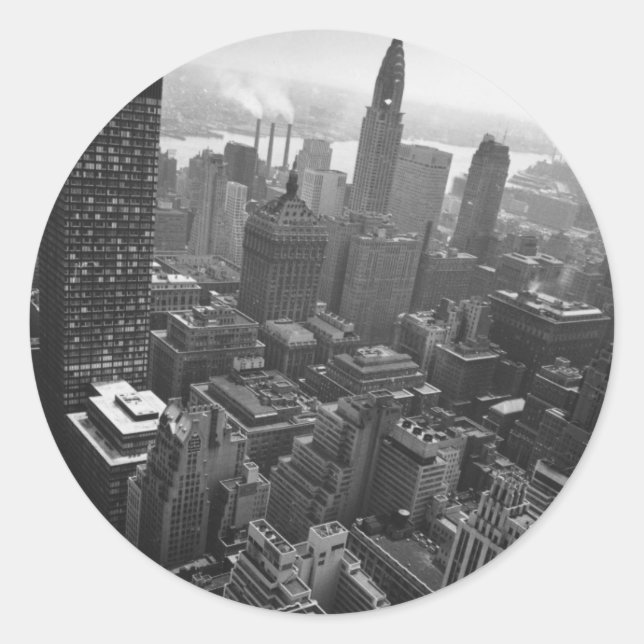 Mai 1961: Das Chrysler-Gebäude in New York Runder Aufkleber (Vorderseite)