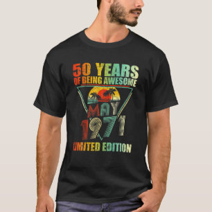 Mai 1971 Vintag Retro 50 Jahre 50 Geburtstag T-Shirt