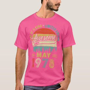 Mai 1978 Vintag 45 Jahre alter Retro 45. Geburtsta T-Shirt