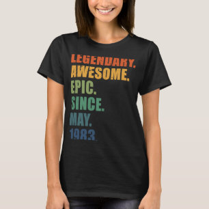 Mai 1983 40 Jahre Männer Frauen Jahrestag 40. Gebu T-Shirt