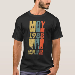 Mai 1988 35 Geburtstag 35 Jahre alt 1988 Geburtsta T-Shirt