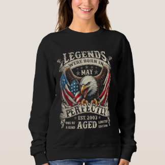 Mai 2003 Retro 22. Geburtstagsgeschenke für Männer Sweatshirt