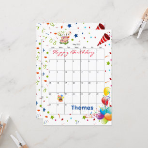 Mai 2022 Kalender Glückwunsch Geburtstag Einladung