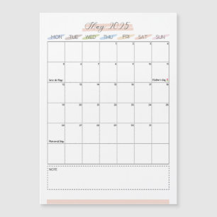 Mai 2025 Magnetkalender Magnetkarte