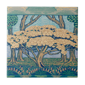 Mai-Baum-Fries, entworfen durch Walter-Kran 1896 Fliese