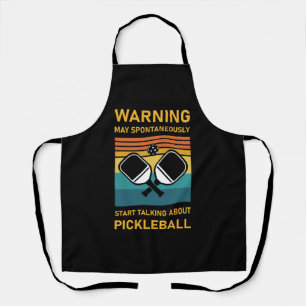 Mai beginnen, über Pickleball zu sprechen Schürze