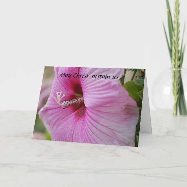 Mai Christus stützen uns Dankeskarte (Vorderseite)