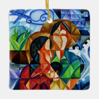 Mai-Frieden herrschen auf Keramikornament