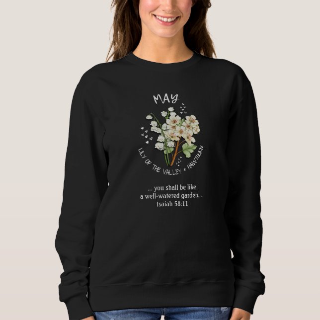 MAI Geburtsmonat Blume Christlich Sweatshirt (Vorderseite)