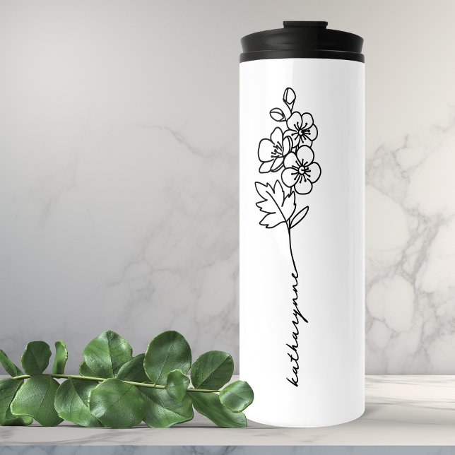 Mai Geburtstag Monat Geburtstag Monat Blume Hawtho Thermosbecher (May Birth Month Birthday Month Flower Hawthorne Thermal Tumbler)