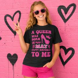 Mai Geburtstagsgirl-Shirt Rosa Prinzessin Königin T-Shirt