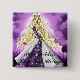 Mai-Göttin segnen Sie Knopf Button