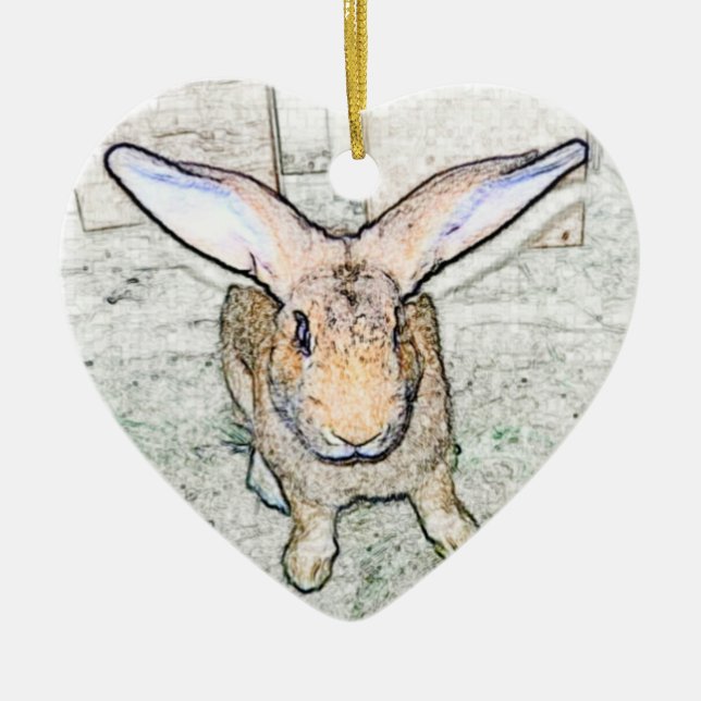 Mai-Häschen Keramikornament (Vorne)