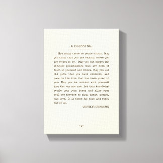 Mai heute gibt es Frieden innerhalb Leinwanddruck