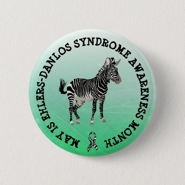 Mai ist das Ehlers-Danlos-Syndrom Monat Button (Vorderseite)