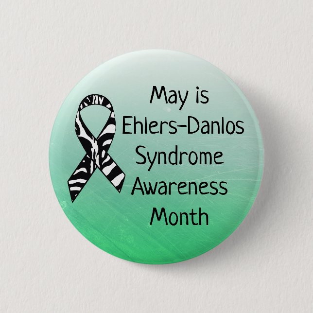 Mai ist das Ehlers-Danlos-Syndrom Monat Button (Vorderseite)