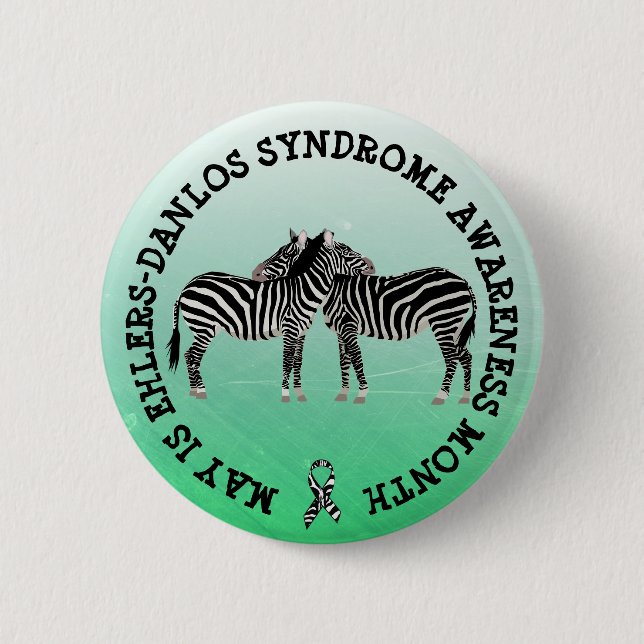 Mai ist das Ehlers-Danlos-Syndrom Monat Button (Vorderseite)