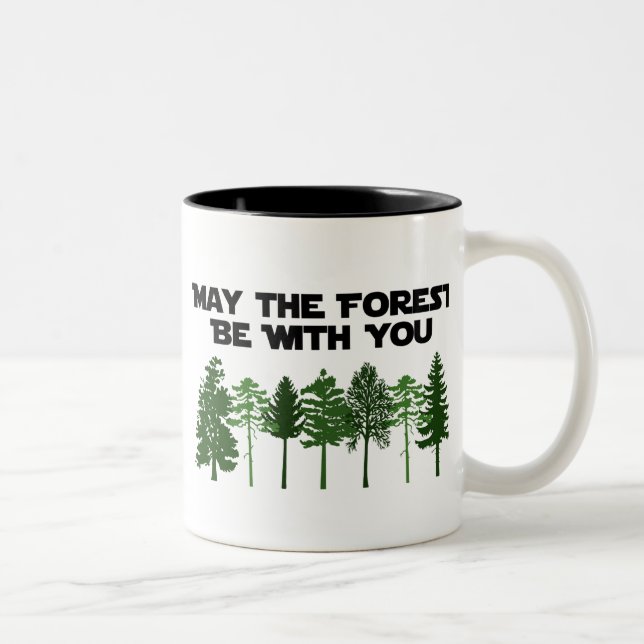 Mai ist der Wald mit Ihnen Zweifarbige Tasse (Rechts)