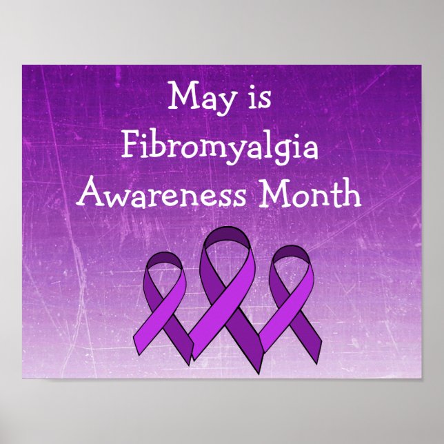 Mai ist Fibromyalgie-Bewusstseinsmonat-Poster Poster (Vorne)
