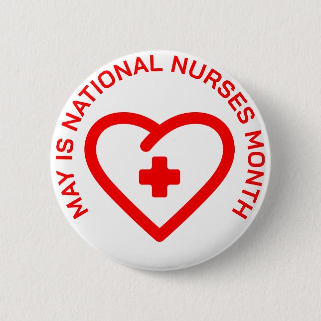Mai ist Monat der Krankenschwester Button (Vorderseite)