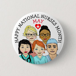 Mai ist Monat der Krankenschwester Button