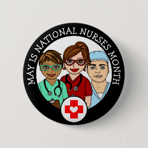 Mai ist Monat der Krankenschwester Button