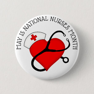 Mai ist Monat der Krankenschwester Button