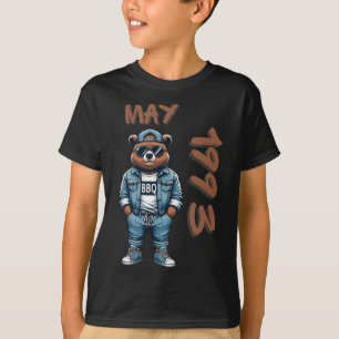 Mai König Grillmeister Bär BBQ Liebhaber Vatertag T-Shirt