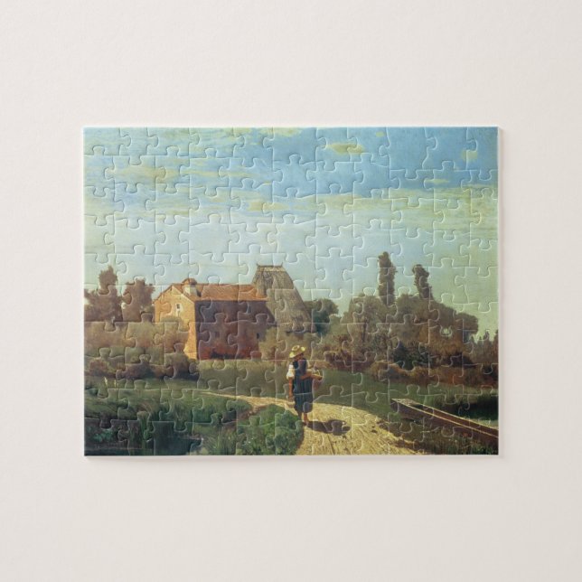 Mai-Morgen (Öl auf Leinwand) Puzzle (Horizontal)