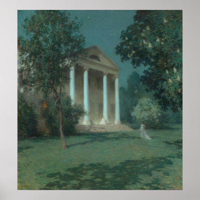 Mai Nacht - Willard Leroy Metcalf Kunstgedicht Poster (Vorne)