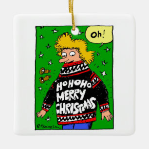 Mai sind- alle Ihre Weihnachtsstrickjacken warm u. Keramikornament