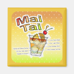 MAI TAI COCKTAIL RECIPART MAGNET