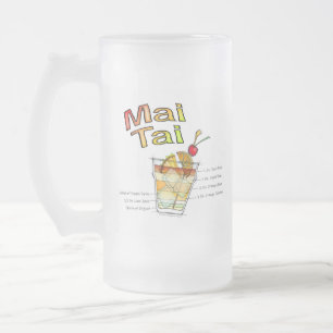 MAI TAI COCKTAIL-REZEPT KUNST MATTGLAS BIERGLAS