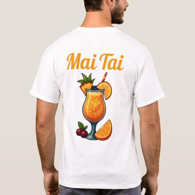 Mai Tai T-Shirt – Tropical Tiki Cocktail (Rückseite)
