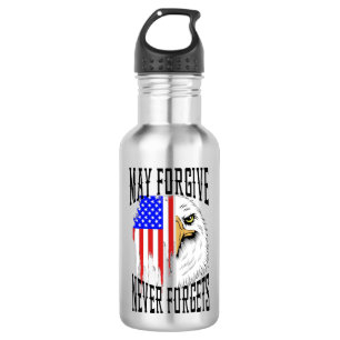 Mai vergeben, nie vergessen Adler Edelstahlflasche