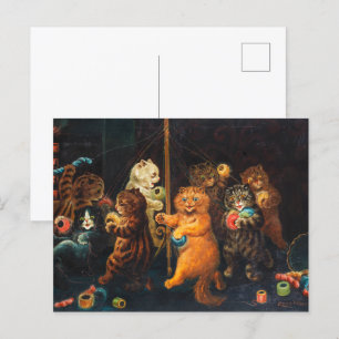 Maibaum Louis Wain Postkarte