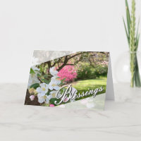 Maiblumen Rosa Segensgrußkarte