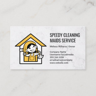 Maid Cleaner-Logo Visitenkarte