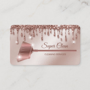 Maid Clearing House Sparkling Rose Gold Visitenkarte
