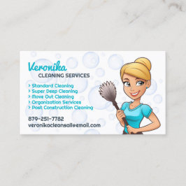 Maid Clearing Services Business Card Visitenkarte
